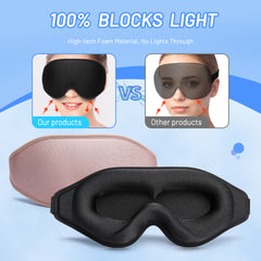 SerenityFit 3D Memory Foam Sleep Mask – Breathable, Pressure‑Free Design
