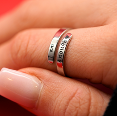 I Am Enough • Self‑Love Affirmation Ring (NAMI Support Edition)