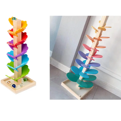 Falling Leaves Rolling Ball Toy Early Education Leaf Tower Rolling Ball Pour Bead Game