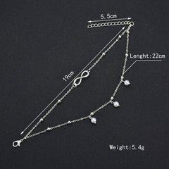 Retro‑Style Artificial Pearl Anklet