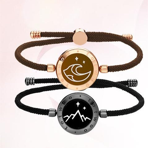 Shanmenghaishi Vibration Sensing Bracelet – Elegant Titanium Steel Couples Bracelet Set