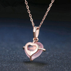 Rose Quartz Pendant Necklace