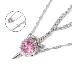 Love Dagger Couple Necklace – Bold Symbol of Unbreakable Love