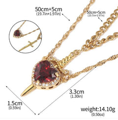 Love Dagger Couple Necklace – Bold Symbol of Unbreakable Love