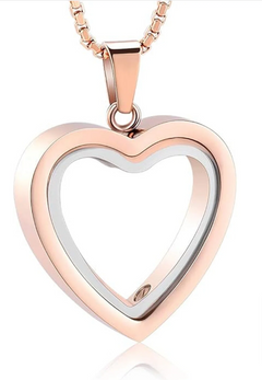 Elegant Electroplated Stainless Steel Heart Pendant – Black, Gold, Silver & Rose Gold