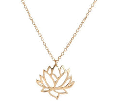 Elegant Hollow Lotus Necklace – Symbol of Purity & Inner Peace