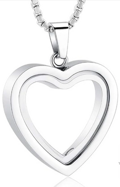 Elegant Electroplated Stainless Steel Heart Pendant – Black, Gold, Silver & Rose Gold