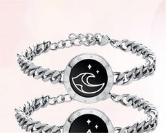 Shanmenghaishi Vibration Sensing Bracelet – Elegant Titanium Steel Couples Bracelet Set