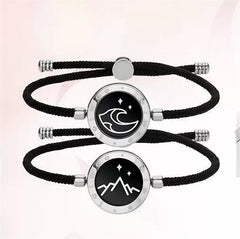 Shanmenghaishi Vibration Sensing Bracelet – Elegant Titanium Steel Couples Bracelet Set