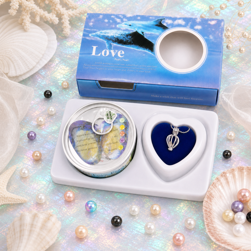 Wish Pearl Reveal Necklace Gift Set – Freshwater Pearl in Sealed Oyster