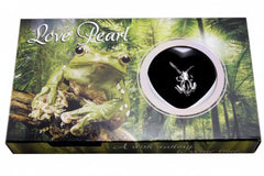 Gift box with a frog and 'Love Pearl' pendant