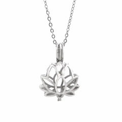 Lotus Flower Pearl Cage Pendant – 8mm Pearl Holder