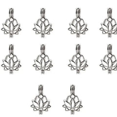 Lotus Flower Pearl Cage Pendant – 8mm Pearl Holder
