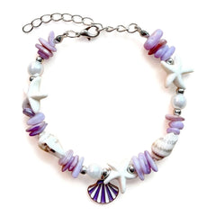 Ocean Sea Shell & Starfish Boho Bracelet