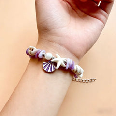 Ocean Sea Shell & Starfish Boho Bracelet