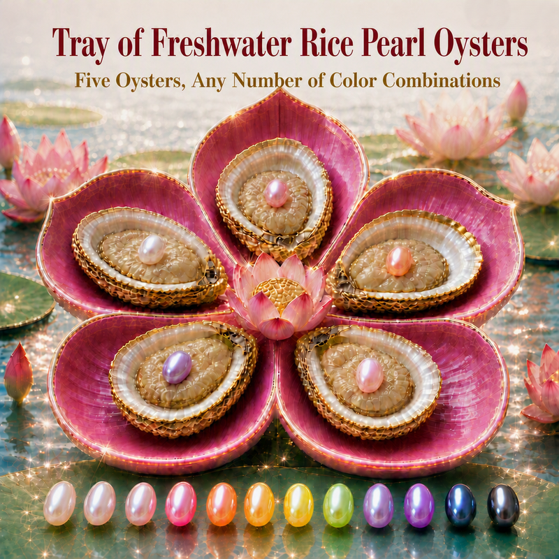 Tray of Freshwater Rice Pearl Oysters