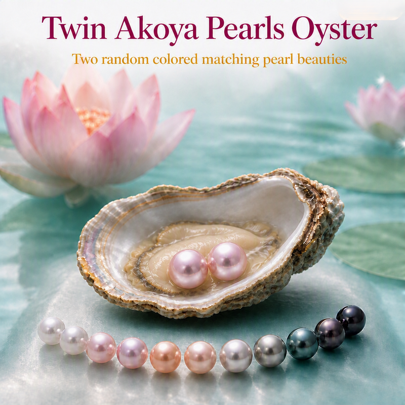 Twin Akoya Pearls Oyster