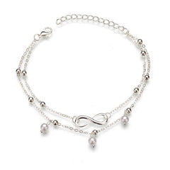 Retro‑Style Artificial Pearl Anklet