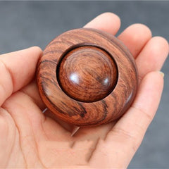 Mahogany Harmony Sphere — Hand‑Carved Wooden Meditation & Décor Ball