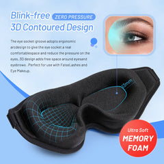 SerenityFit 3D Memory Foam Sleep Mask – Breathable, Pressure‑Free Design