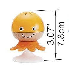 Orange octopus suction rattle size diagram showing a 7.8 cm height.
